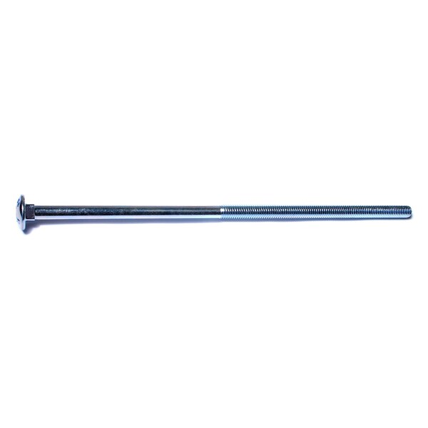 Midwest Fastener Carriage Bolt, Square Neck, 16 (Coarse), 11 in L, Steel, Zinc Plated, 25 PK 01117 - main